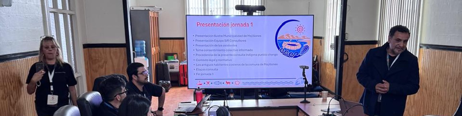 Jornada de Planificación de la Consulta Indígena al Pueblo Chango en el Salón de Honor de la Municipalidad de Mejillones