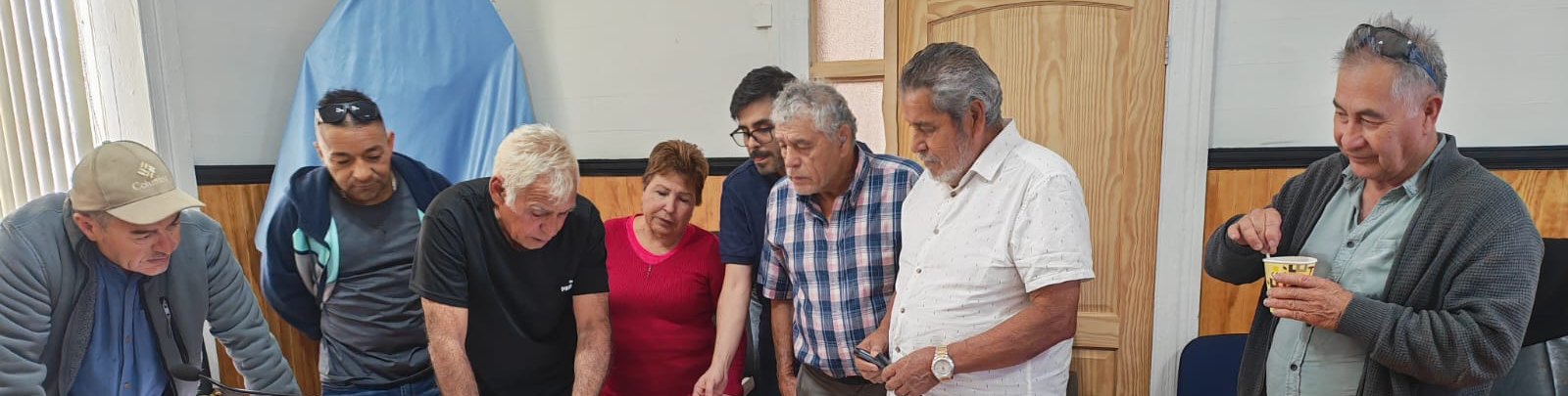 Dirigentes del Pueblo Chango en la etapa de Entrega de Información